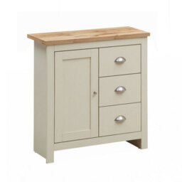 Timber Art Design Lisbon 1 Door 3 Drawer Storage Cabinet Sideboard Cream - thumbnail 2
