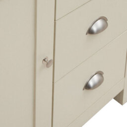 Timber Art Design Lisbon 1 Door 3 Drawer Storage Cabinet Sideboard Cream - thumbnail 5