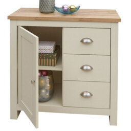 Timber Art Design Lisbon 1 Door 3 Drawer Storage Cabinet Sideboard Cream - thumbnail 6