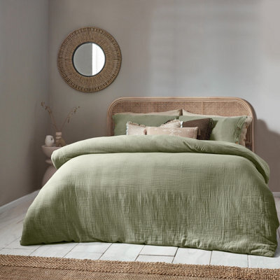 Yard Lark Muslin Cotton Duvet Cover Set, Single, Green - image 1
