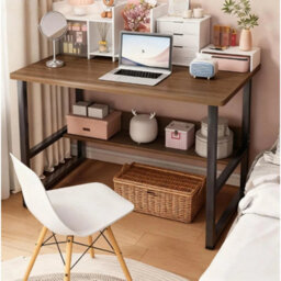 Brown Computer Desk Office Home Desk Laptop Pc Study Furniture - thumbnail 5