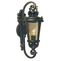 Elegant Outdoor Ip44 Wall Light In Weathered Bronze - Led Compatible Old Carriage Design