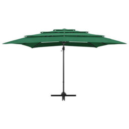 Walplus 4-Tier Garden Parasol With Aluminium Pole Green 250X250 Cm - thumbnail 3