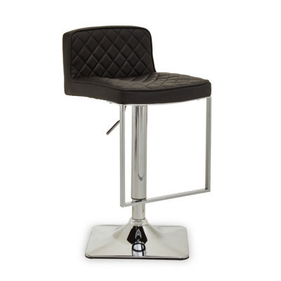 Orsina Baina Black And Gold Bar Stool With Square Base - image 1