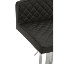 Orsina Baina Black And Gold Bar Stool With Square Base - thumbnail 5
