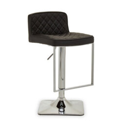 Orsina Baina Black And Gold Bar Stool With Square Base - thumbnail 1