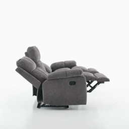 Manual Recliner Sofa, 3 Seater Fabric Upholstery Recliner Sofa - thumbnail 2