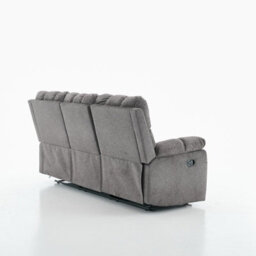 Manual Recliner Sofa, 3 Seater Fabric Upholstery Recliner Sofa - thumbnail 3