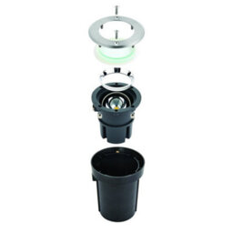 Luminosa Lighting Luminosa Hoxton Outdoor Recessed Ground Light Warm White Ip67 6W Matt Black Paint & Brushed Stainless Steel - thumbnail 3