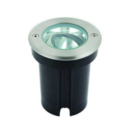 Luminosa Lighting Luminosa Hoxton Outdoor Recessed Ground Light Warm White Ip67 6W Matt Black Paint & Brushed Stainless Steel - thumbnail 2