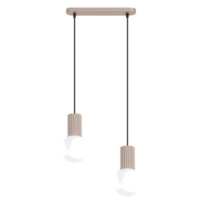 Sollux Lighting Halo Aluminum/glass Taupe 2 Lights Modern Pendant Lamps - image 1