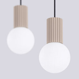 Sollux Lighting Halo Aluminum/glass Taupe 2 Lights Modern Pendant Lamps - thumbnail 5