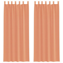 Berkfield Voile Curtains With Rod Pockets 2 Pcs Terracotta - thumbnail 2