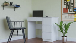 Mijas Right Desk Matt White - Limited Edition - thumbnail 2