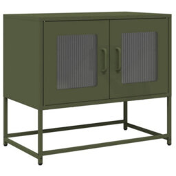 Berkfield Elegant Tv Cabinet Olive Green 68X39X60.5 Cm Cold-Rolled Steel