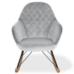 Dorel Home Dahlia Rocking Chair With Grey Velvet