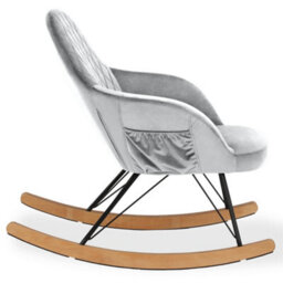 Dorel Dahlia Rocking Chair With Grey Velvet - thumbnail 2