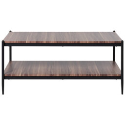 Beliani Home Industrial Coffee Table - Dark Brown Black Mdf And Metal, 100 X 52 X 45 Cm - thumbnail 1