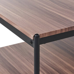 Beliani Home Industrial Coffee Table - Dark Brown Black Mdf And Metal, 100 X 52 X 45 Cm - thumbnail 5