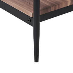 Beliani Home Industrial Coffee Table - Dark Brown Black Mdf And Metal, 100 X 52 X 45 Cm - thumbnail 6