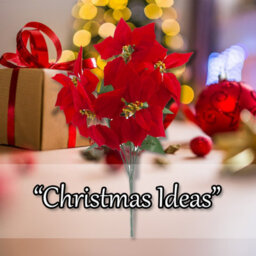 5 Head Poinsettia Bunch Christmas Decoration X 1 48Cm Red, Green - thumbnail 5
