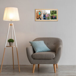 AK Frames 16X8 Navy Blue Sleek Multi Photo Frame With White Mount - Holds 3 Apertures (3X) 7X5 Photos - thumbnail 3