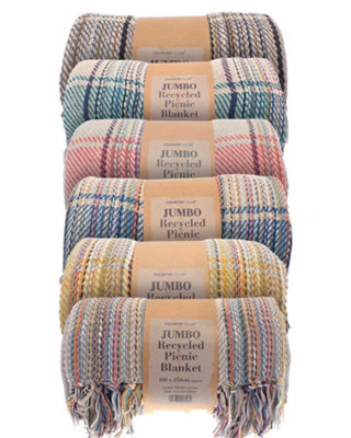 Country Club Jumbo Picnic Blanket 180X250Cm Assorted - image 1