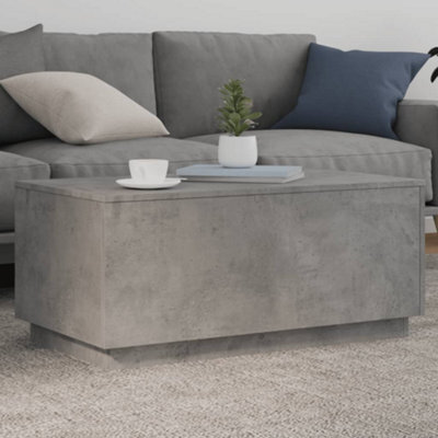 Berkfield Coffee Table With Led Lights Concrete Grey 90X50X40 Cm - image 1