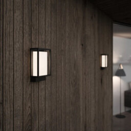 Nordlux Nestor Outdoor Aluminium Wall Light Weatherproof Black,mains Led - thumbnail 1