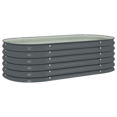 Berkfield Practical Garden Raised Bed 160X80X44 Cm Galvanised Steel Grey - image 1