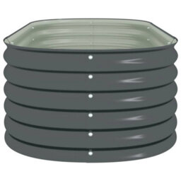Berkfield Practical Garden Raised Bed 160X80X44 Cm Galvanised Steel Grey - thumbnail 6
