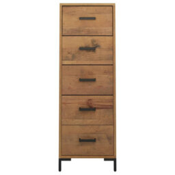 Berkfield Chest Of Drawers 42X35X110 Cm Solid Pinewood - thumbnail 3