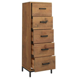 Berkfield Chest Of Drawers 42X35X110 Cm Solid Pinewood - thumbnail 4