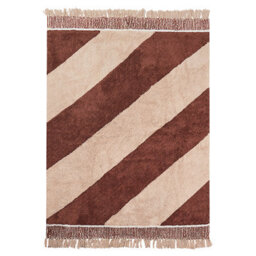 Beliani Rug Xuluf Brown 140 X 200 Cm Cotton