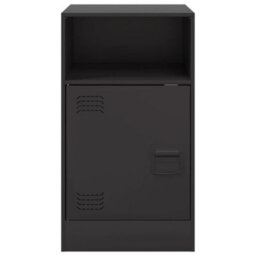 Berkfield Bedside Cabinet Black 34.5X39X62 Cm Steel - thumbnail 6
