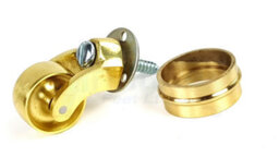 2X Brass Castor & Ring 32mm Screw In Castor  Furniture Beds Sofas Chairs Stools - thumbnail 6