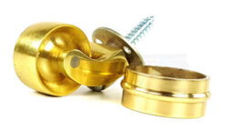 2X Brass Castor & Ring 32mm Screw In Castor  Furniture Beds Sofas Chairs Stools - thumbnail 7