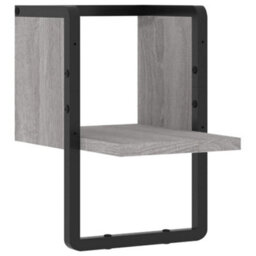 Berkfield Wall Shelf With Bar Grey Sonoma 20X25X30 Cm - thumbnail 2