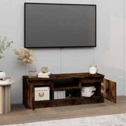 Berkfield Tv Cabinet With Door Smoked Oak 102X30X36 Cm - thumbnail 3