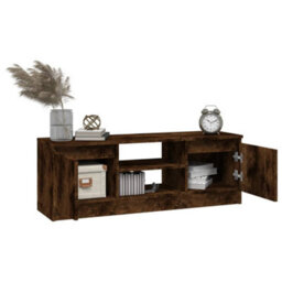 Berkfield Tv Cabinet With Door Smoked Oak 102X30X36 Cm - thumbnail 4