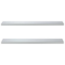 Berkfield Wall Shelves 2 Pcs 100X23.5X3 Cm Silver Stainless Steel - thumbnail 5