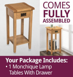 Hallowood Furniture Monchique Oak Medium Lamp Table - thumbnail 7