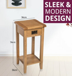 Hallowood Furniture Monchique Oak Medium Lamp Table - thumbnail 3