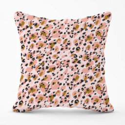 Warren Reed Designer Hand Drawn Pink Leopard Print Outdoor Cushion 45Cm X 45Cm - thumbnail 1