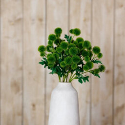 Wyld Haus Set Of 3 Green Globe Thistle Artificial Flower Sprays 560mm - thumbnail 4