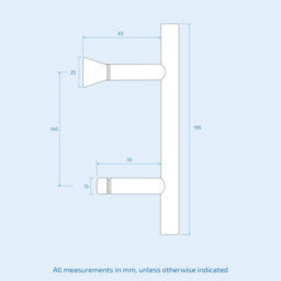 Nes Home Black Pair Of Universal Rounded 140mm Hole Centre Shower Door Handles - thumbnail 4