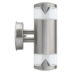 Long Life Lamps Company Modern Outdoor Wall Light Up Down Clear Diffuser Stainless Steel Ip44 Zlc074 - thumbnail 3
