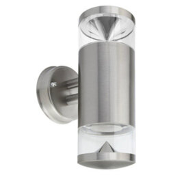 Long Life Lamps Company Modern Outdoor Wall Light Up Down Clear Diffuser Stainless Steel Ip44 Zlc074 - thumbnail 6