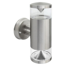 Long Life Lamps Company Modern Outdoor Wall Light Up Down Clear Diffuser Stainless Steel Ip44 Zlc074 - thumbnail 1