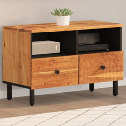 Berkfield Durable Tv Cabinet 70X33X46 Cm Solid Wood Acacia - thumbnail 2